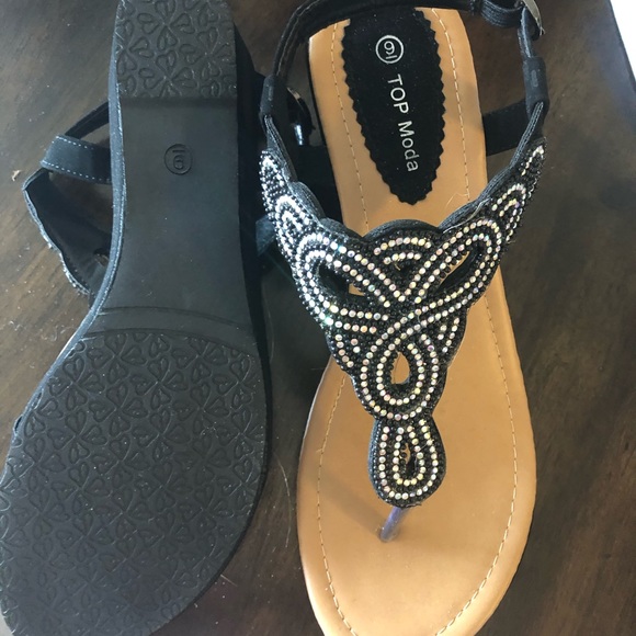 Top Moda Wedge Sandals Size 9 - Picture 3 of 3